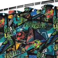 thumbnail image 3 of Colorful Soccer Elements Pattern Shower Curtain 72"x72" ,Bathroom Decorative Shower Curtains Set with 12 Hooks,Modern Waterproof Washable Shower Curtain, 3 of 6