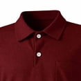 thumbnail image 6 of Mens Waffle Knited Polo Shirts Short Sleeve Quick Dry Jacquard Performance Moisture Wicking Casual Pocket Golf Shirts for Men Big and Tall Size M-3XL Wine, 6 of 6