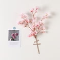 thumbnail image 5 of Artificial Cherry Blossom Flowers Faux Cherry Blossom Stems Faux Silk Cherry Blossom Branches 16" Fake Peach Flowers for Vase Arrangements Home Wedding Table Decor, 5 of 9