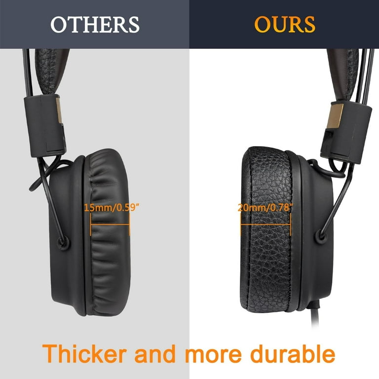 SOULWIT Protein Leather Replacement Ear Pads Cushions for Marshall