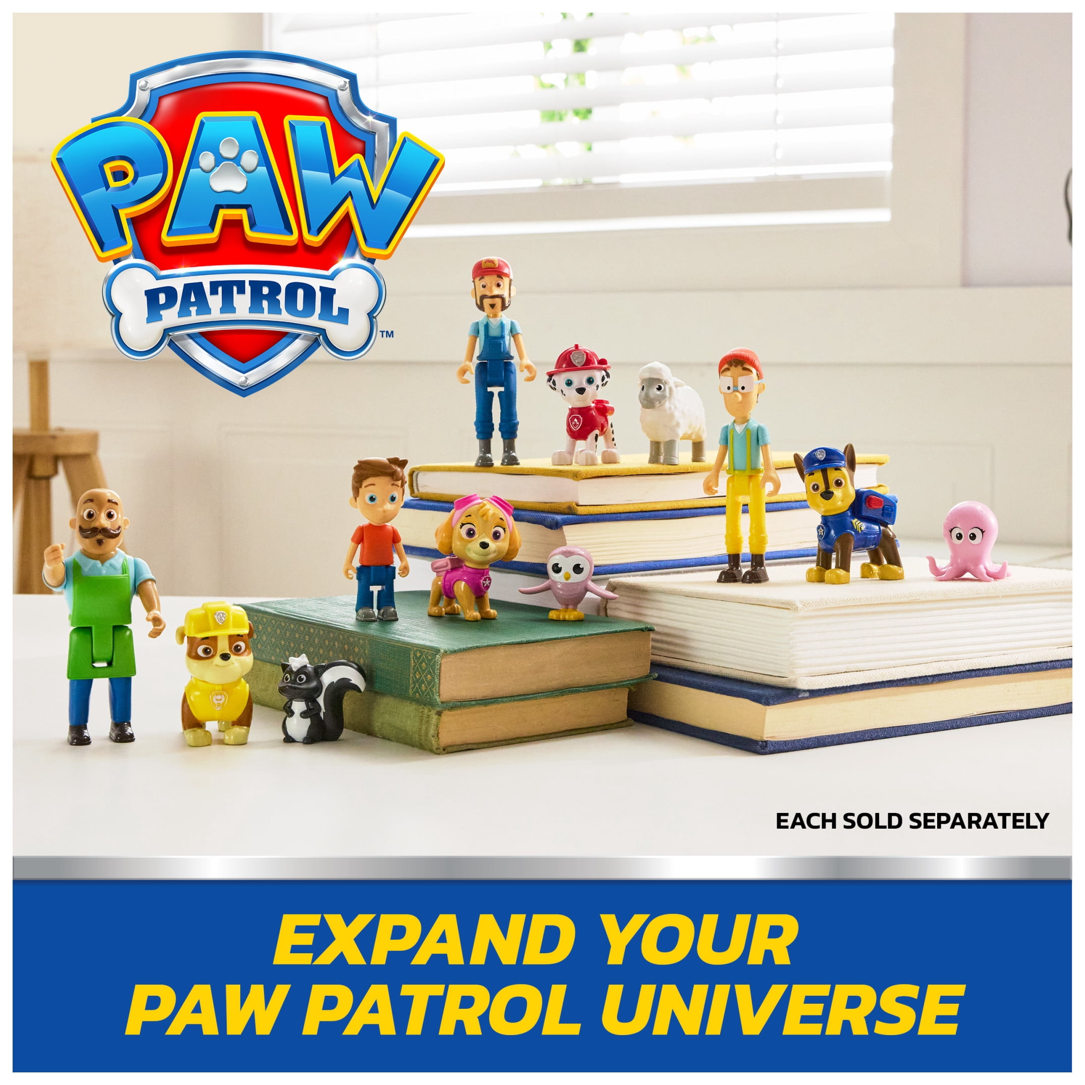 PAW Patrol Skye & Alex Porter Figure Pack with Lil Hootie Toy Figure, for Kids 3+