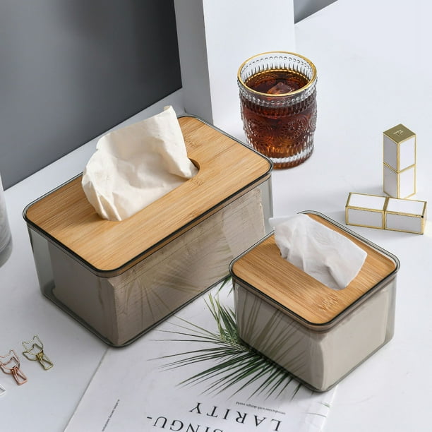 Caja de pañuelos transparente creativa simple de estilo nórdico, caja de pañuelos para el hogar, sala de estar, caja de pañuelos faciales, caja de almacenamiento de servilletas de escritorio para