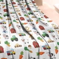 thumbnail image 3 of Cartoon Tractors Barns White Pattern Blanket,Comfortable Soft Lamb Wool Throw Blanket,All Season,Warm Lightweight Blankets for Sofa Bed Couch Living Room Chair,40"x50", 3 of 4