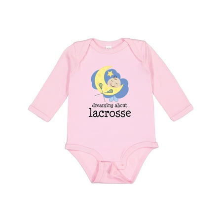 

Inktastic Lacrosse Baby Dream About Gift Baby Boy or Baby Girl Long Sleeve Bodysuit