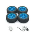 thumbnail image 1 of ZheElen Pack of 4 Rubber Wheel Rim Remote Control Car Crawler Upgrade Hubs Modification Spare Replacement for Wltoys A949 A959 A969 Blue, 1 of 6