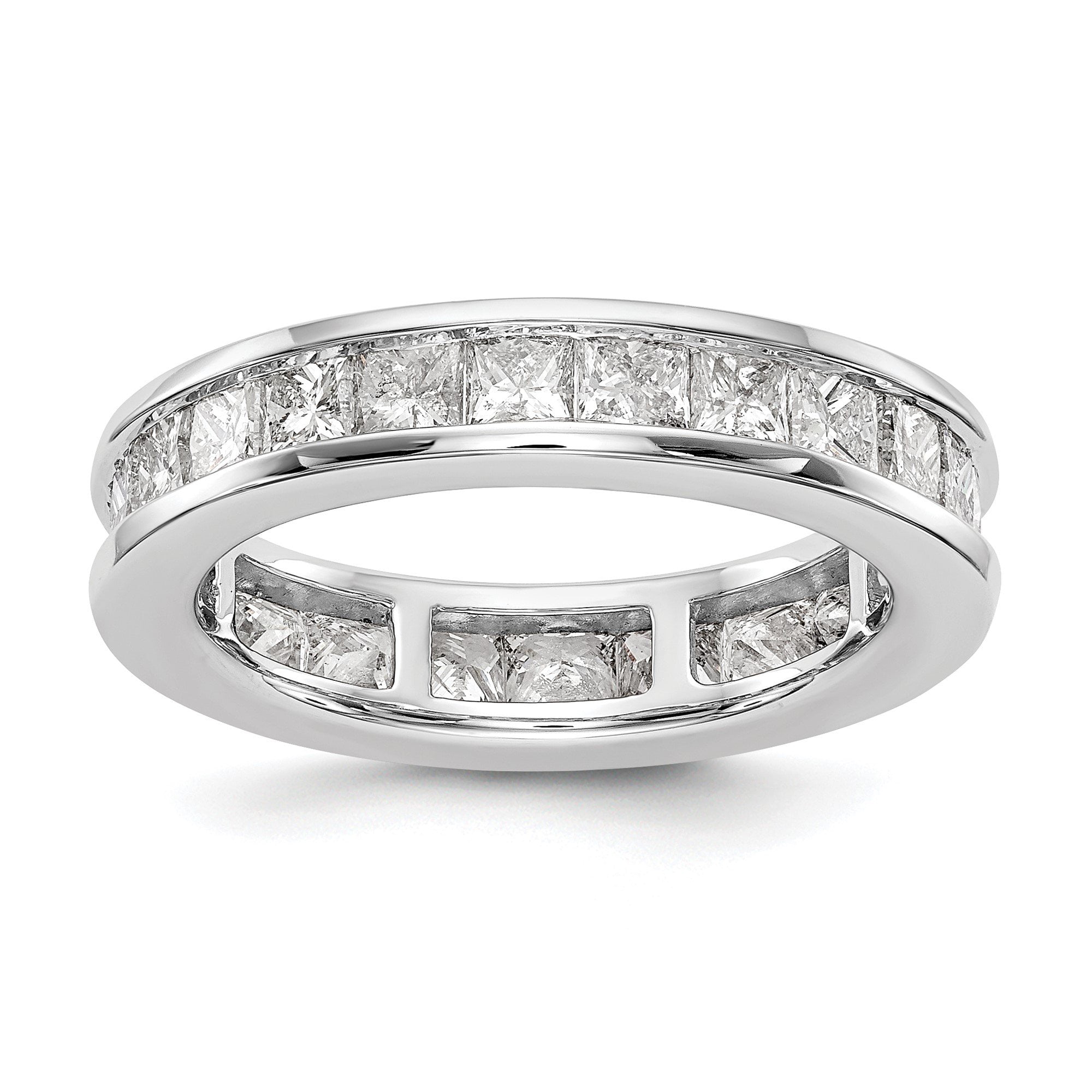 3.90 Carat Round Cut Diamond Engagement Vintage Art Deco Ring 14k White Gold 