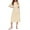 Beige, variant on Womens Color Block Long Sleeve Boho Midi Dress Casual Beach Button Down Shirt Dress