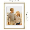 thumbnail image 3 of Americanflat 11x14 Picture Frame with Shatter-Resistant Glass Aluminum Floating Display Photo Signature - Gold, 3 of 9