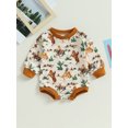 thumbnail image 2 of Bagilaanoe Newborn Baby Girl Boy Romper Sweatshirt Long Sleeve Bodysuit Print Pullover 3M 6M 12M 18M Infant Casual Tee Tops, 2 of 8