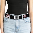 thumbnail image 5 of Buckle-Down Belt, Seatbelt Buckle Belt, Anti California Logo Black Red White, Youth 22 to 32 Inches, 5 of 9