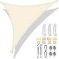 thumbnail image 3 of Toldo de vela de sombra triangular de 5/3,6/3/2 m, impermeable, con protección contra rayos UV del 98 %, con cuerda gratis para jardín, patio, pérgola, cenador, 3 of 5
