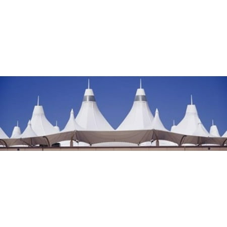 Roof of a terminal building at an airport Denver International Airport Denver Colorado USA Stretched Canvas - Panoramic Images (36 x (Best Airport Terminals In The World)