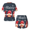 thumbnail image 5 of Lsque Three Cute Christmas Gnomes Women's Short-Sleeved Pajama Set - 2 Piece Soft and Lightweight Sleepwear Set-4X-Large, 5 of 9