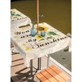 thumbnail image 2 of Outdoor Tablecloths with Umbrella Hole & Zipper, Sunflower 60x60 Inch Square Tablecloths, Vintage Botanical Waterproof Table Cloth, Patio/Pool/Picnic Table Covers, 2 of 8