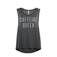 thumbnail image 1 of Caffeine Queen Women's Fashion Sleeveless Muscle Workout Yoga Tank Top Charcoal Grey Large, 1 of 3
