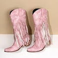 thumbnail image 5 of Dakaela Western Knee High Boots for Women Fringe Cowboy Long Boot Tassel Winter Cowgirl Dress Shoes, 5 of 8