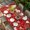 Green Red, variant on Valentines Table Cloths for 4 Foot Rectangle Tables, Pink Red Love Heart Spring Green Botanical Patio Waterproof Elastic Fitted Tablecloths, Washable Rectangular Table Cover for Camping