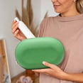 thumbnail image 4 of HomelyJoy Green Silicone Makeup Bag, Waterproof Travel Toiletry Bag Zipper Pouch Purse, Portable Large Capacity Cosmetic Storage Organizer for Women, 7.48x4.72 In, 4 of 5