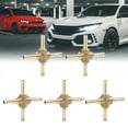 thumbnail image 2 of Unique Bargains 4mm Brass Hose Tail Barb Fitting Cross 4 Way Connector Adaptor for Air Water Gas Oil Pipe 5pcs, 2 of 4