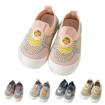 

LYCAQL Toddler Girls Boys Sneakers Board Shoes Summer Mesh Surface Breathable Shoes Light Soft Toddler Girl Shoes for Wedding (Grey 6.5 Toddler)