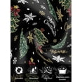 thumbnail image 7 of Black Christmas Cloth Napkins Set of 6 Reusable Dinner Napkins, Winter Green Pine Tree Gold Snowflake Cocktail Napkin Washable Table Napkins for Wedding/Holiday Party/Baby Shower 20"x20", 7 of 7