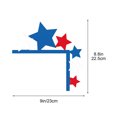 thumbnail image 2 of Yhmxh 2 Pcs Independence Day Door Corner Frame Decoration, Wooden Patriotic Celebration Door Toppers 4th of July Decor USA Red White Blue Heart Stars Gnome Decor for Memorial Day Party, 2 of 6