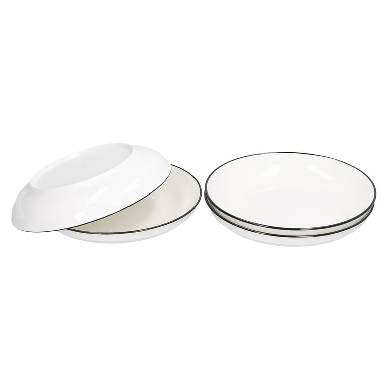 Black Round Microwave Safe Plate