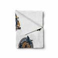 thumbnail image 2 of Hunting Soft Flannel Fleece Throw Blanket, Shield Set Hunting Sports Club Emblems with Animals, Cozy Plush for Indoor and Outdoor Use, 50" x 70", Dark Blue White Brown, by Ambesonne, 2 of 6