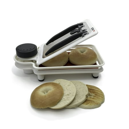 Bread And Vegetable Bin Bagel Food Cutter Safely Holds Multiple Pieces of Bread, Chicken, Vegetables, and Fruit While You Cut, CUTS ALMOST ANYTHING - This unique food.., By beTHINQ Ship from US ()