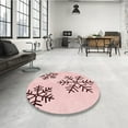 thumbnail image 3 of Ahgly Company Indoor Rectangle Patterned Pink Bubble Gum Pink Area Rugs, 7' x 10', 3 of 6