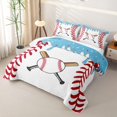 thumbnail image 3 of Erosebridal Baseball Sport Twin Quilt Set,Blue Ice Cream Drip Twin Coverlet Set For Boys Kids,2 Pieces, 3 of 7