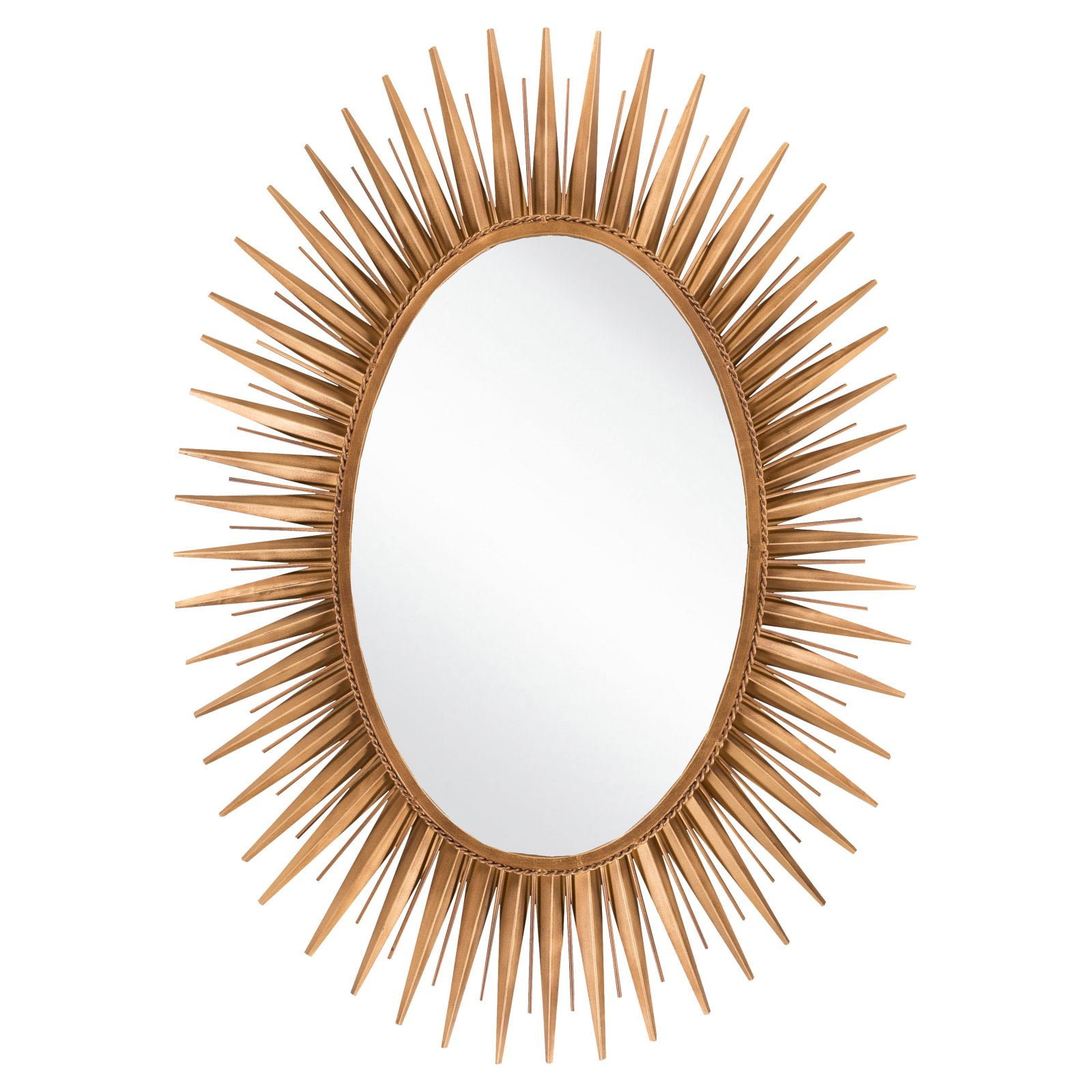 Surya Antique Gold Sunburst Wall Mirror 30W x 42H in.