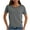 B-Dark Gray, variant on Wyobmus Women's Summer Shirts Crew Neck Slim Fitted Basic Tops Stretch Short Sleeve Curved Hem Tees Fashion Going Out T-Shirt B-Olive Green