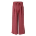 thumbnail image 4 of Vedolay Work Pants for Men Linen Pants Pants Drawstring Loose Trousers Red,L, 4 of 5