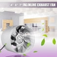 thumbnail image 2 of 2X 220V Inline Duct Fan Booster Exhaust Blower Air Cooling Vent White - 4 Inch, 2 of 5