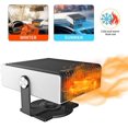 thumbnail image 1 of Car Heater And Fan 2 In 1, 12V Portable Windshield Defog Fan With Large Air Outlet, Low Noise, 180° Rotation, Plug Into Cigarette Lighter (White), 1 of 5
