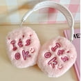 thumbnail image 3 of Furry Plush Case for AirPods Max Colorful Laser Letters It's ok, Winter Warm Soft Fluffy Fur Headphones Protective Cover Shell for Women Girl Accessories for Apple AirPods Max 2024, 3 of 7