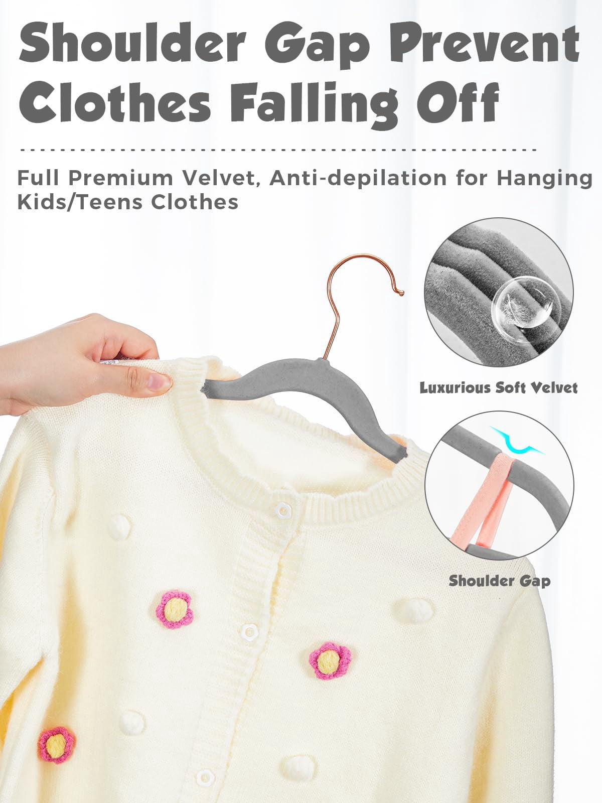 14 inch-50P Gray Clothes Hanger