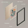 thumbnail image 4 of PixonSign Framed Canvas Print Wall Art Set - Mid-Century Tropical Abstract Flower Gallery Posters - Set of 6 Vintage Retro Antique Mixed Media Country Cultural Art Wall Décor - 11"x14"x6 Black, 4 of 5