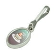 thumbnail image 2 of Teacup Pig Antiqued Oval Charm Clothes Purse Suitcase Backpack Zipper Pull Aid, 2 of 3