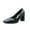 Blue, variant on Aueoeo Women's Chunky Closed Toe Low Block Heels Work Pumps Comfortable Round Toe Dress Wedding Shoes