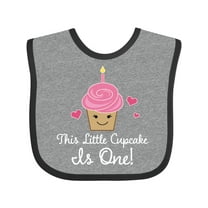 Inktastic 1st Birthday Cupcake Girls Cute Girls Baby Bib
