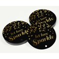 thumbnail image 3 of Inkdotpot Pack Of 100 Let Love Sparkle Wedding Favor Paper Tags Craft Real Gold Foil Hang Tags, 3 of 6