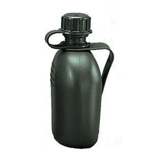 Military OD Green or Solid Black Plastic Water Canteen 1 Quart BPA