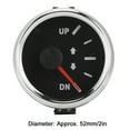 thumbnail image 6 of Boat Trim Gauge Trim Tilt Indicator, 52mm 2in UP DN Boat Trim Gauge 0-190ohm Signal Trim Tilt Indicator [Black], 6 of 9