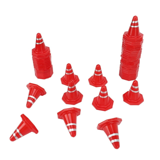 Mini 50 Uds Mini Conos De Tráfico De Juguete Conos De Tráfico En Miniatura Para Niños RC Control Remoto Coche Entrenamiento De Fútbol