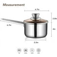 thumbnail image 2 of HYTX JBL-KLE304MP-NC 1.5 qt. 18 cm Tri-Ply Capsule Bottom Stainless Steel Saucepan with Visible Glass Lid, 2 of 6