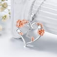 thumbnail image 4 of YAFEINI Rose Heart Necklaces Gifts for Women, 925 Sterling Silver Rose Love Heart Initial Letter Pendant Necklace Jewelry Mothers Day Valentines Christmas Birthday Gifts for Her Mom Wife Girlfriend-L, 4 of 5