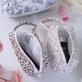 thumbnail image 6 of Quilted Makeup Bag with Zipper Large Flower Toiletry Storage Handbag for Women, 6 of 16