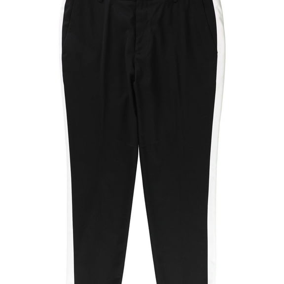 I.N.C Mens Stretch Side Casual Chino Pants, Black, 36W x 30L